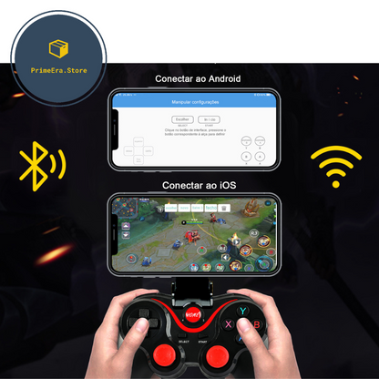 TouchTilt Joystick - Wireless Bluetooth Game Controller para PC, Celular, TV BOX - Com suporte para Celular