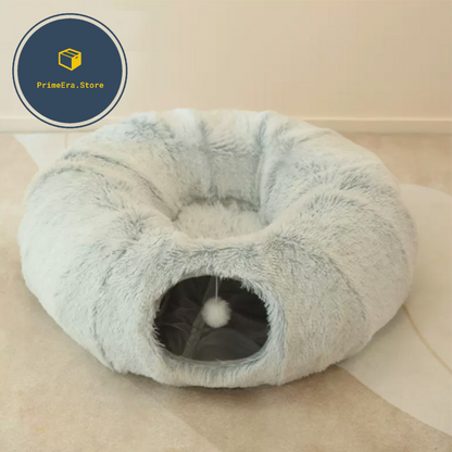 Pet Retreat - Nova Casa Cama para seu Gatinho - Uma casa Tunel para Relaxar e Brincar