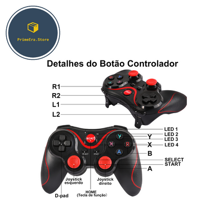 TouchTilt Joystick - Wireless Bluetooth Game Controller para PC, Celular, TV BOX - Com suporte para Celular